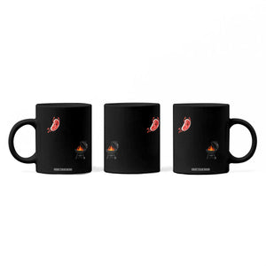 Humorous Diving Steak Charcoal Grill Graphic Coffee Mug BBQ Grilling Pitmaster Cookout Funny Barbecue Master TS02 Print Your Wear