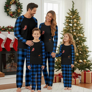 Humorous Diving Steak Charcoal Grill Graphic Plaid Pajama Set BBQ Grilling Pitmaster Cookout Funny Barbecue Master TS02 Blue Plaid Print Your Wear