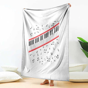 Piano Keyboard Graphic Throw Blanket Musical Notes Alignment Pianist TS02 Print Your Wear