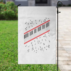 Piano Keyboard Graphic Garden Flag Musical Notes Alignment Pianist TS02 Print Your Wear