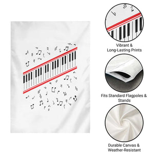 Piano Keyboard Graphic Garden Flag Musical Notes Alignment Pianist TS02 Print Your Wear