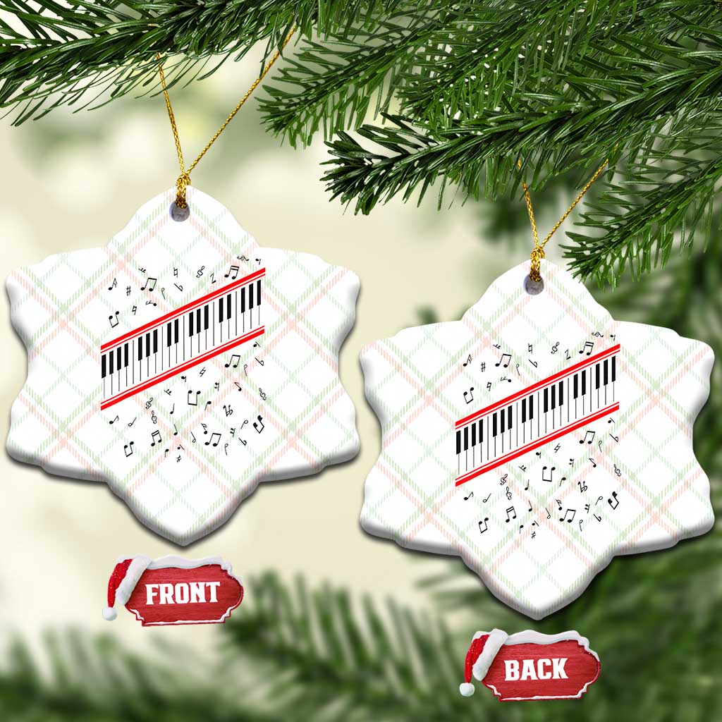 Piano Keyboard Graphic Ceramic Ornament Musical Notes Alignment Pianist TS02 Print Your Wear