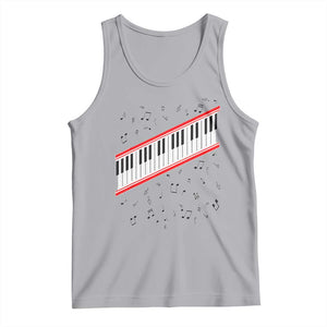 Piano Keyboard Graphic Tank Top Musical Notes Alignment Pianist TS02 Athletic Heather Print Your Wear
