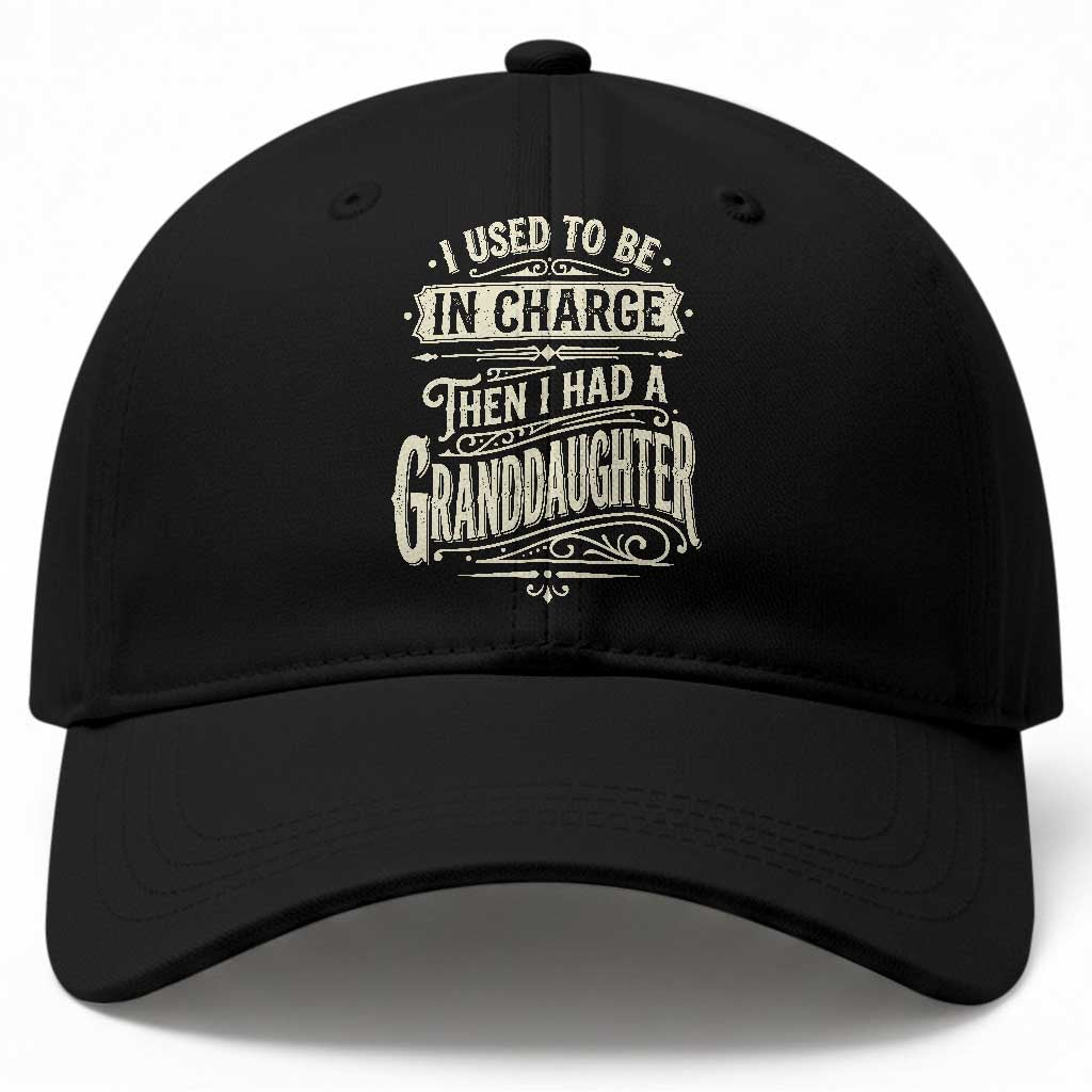 Vintage Style Western Funny Grandpas Girls Baseball Cap I Used To Be In Charge Then I Had A Granddaughter Retro Look TS02 Print Your Wear