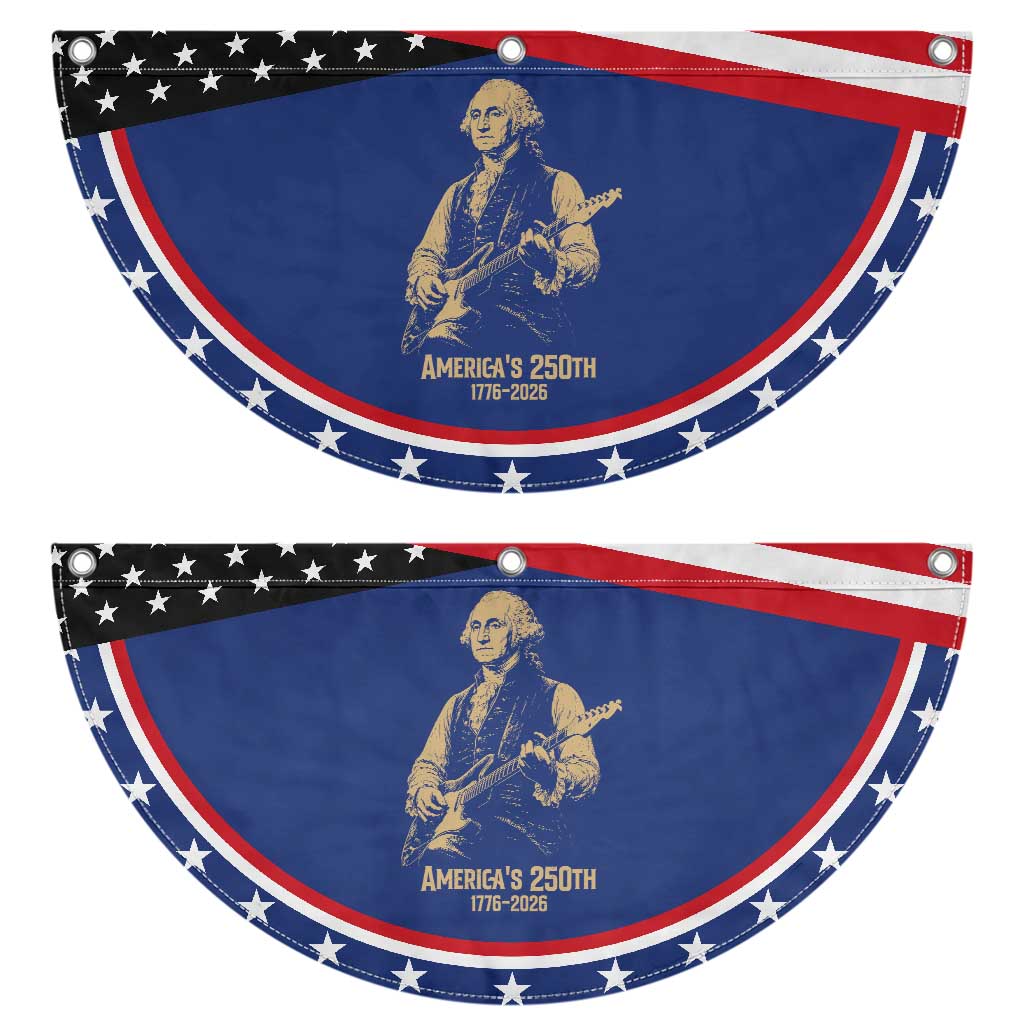 America's 250th George Washington Rock Star Patriotic Fan Flag Funny Electric Guitar Player Vintage 1776 to 2026 Semiquincentennial TS02 2pcs pack Classic Navy Print Your Wear