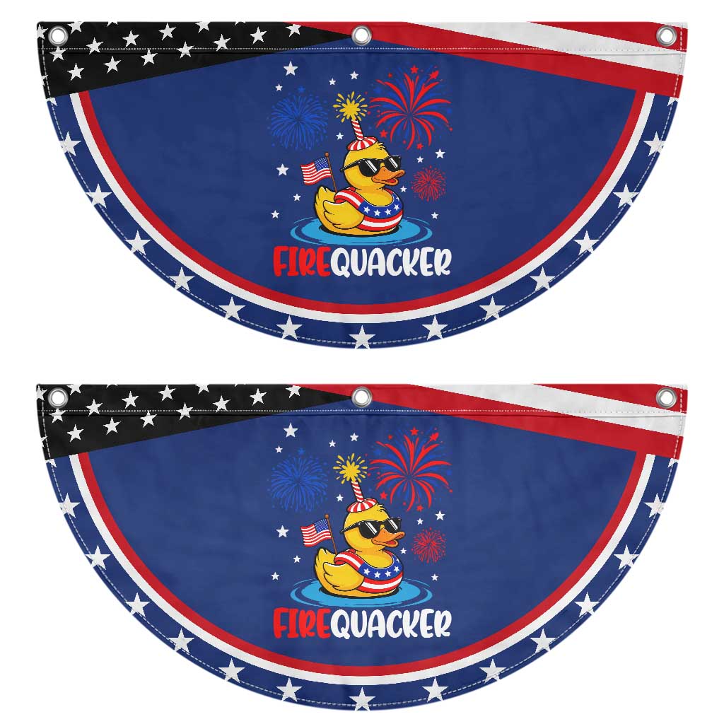 Firequacker Funny Rubber Duck Patriotic Fan Flag Cool American Flag Sunglasses and Stars Swim Ring Summer Fireworks TS02 2pcs pack Classic Navy Print Your Wear