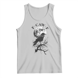 Funny Crow F Caw F Tank Top Gothic Raven and Moon TS02 Ash Print Your Wear