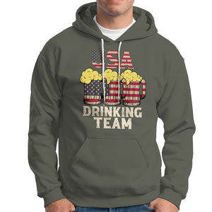 USA Drinking Team US Flag Retro Funny Drinking Beer Lover Hoodie TS02 Printyourwear