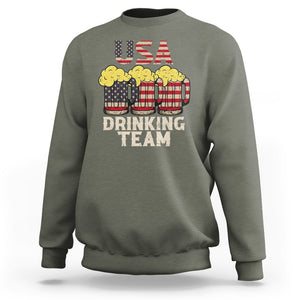 USA Drinking Team US Flag Retro Funny Drinking Beer Lover Sweatshirt TS02 Printyourwear