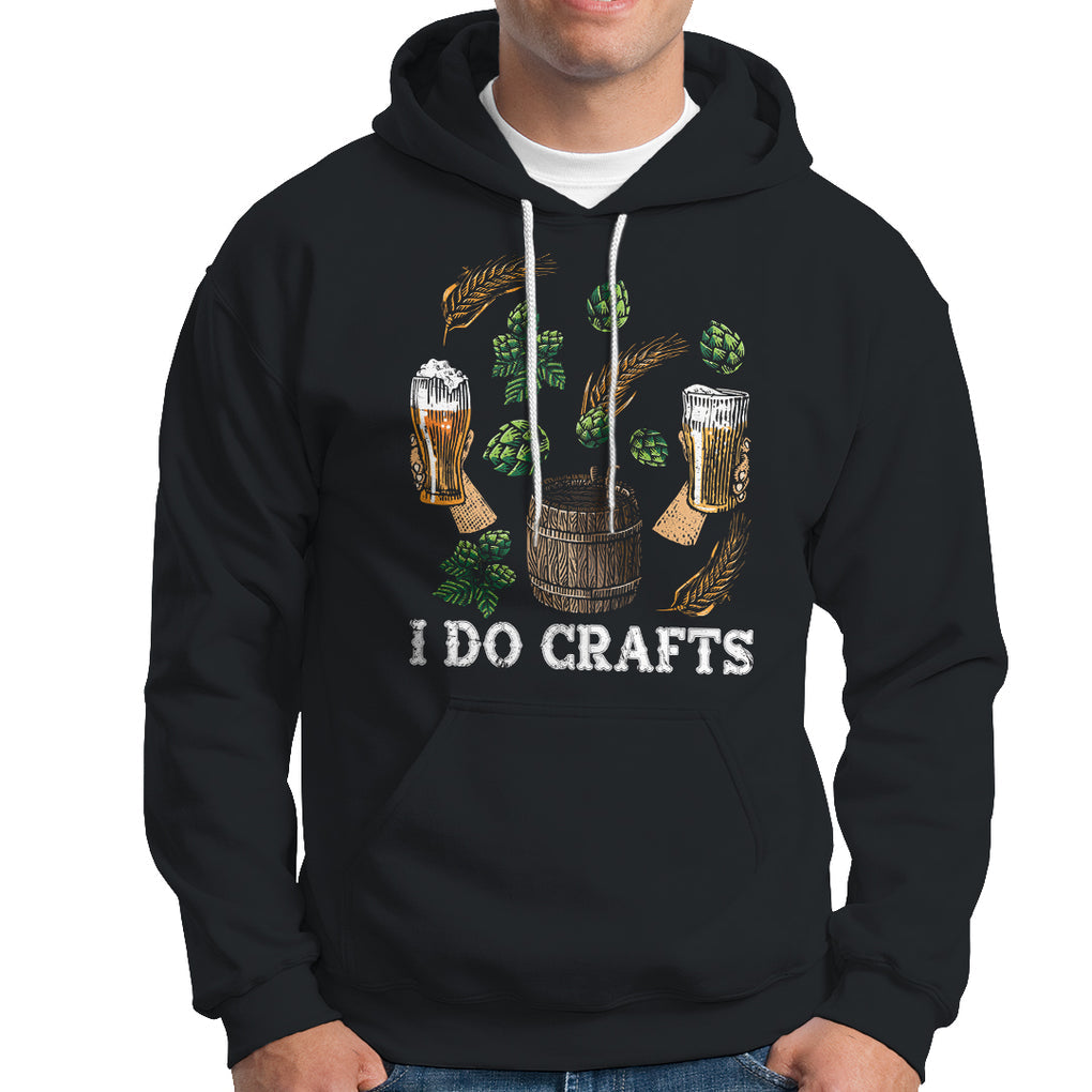 I Do Crafts Beer Funny Home Brewing Vintage Craft Beer Lover Hoodie TS02 Dark Heather Printyourwear