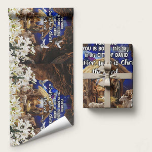 Luke 2:11 Bible Verse Nativity Wrapping Paper Roll Religious Christmas Holy Family Scripture TS02 Matte Christmas Print Your Wear