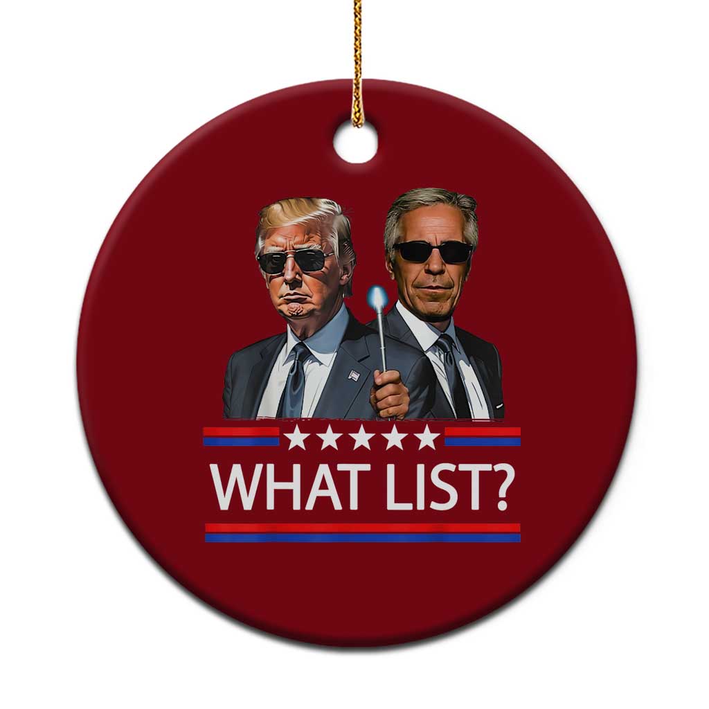 Funny Political Conspiracy Parody Ceramic Ornament What List Men in Black Meme TS02 1pc Red Print Your Wear