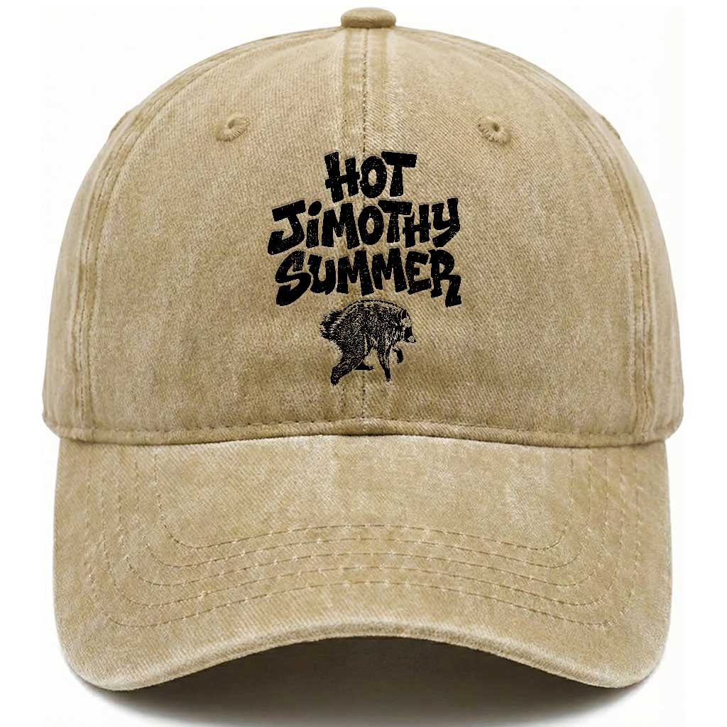 Hot Jimothy Summer Funny Viral Seattle Raccoon Graphic Washed Cotton Baseball Cap Viral Trash Panda Meme TS02 Print Your Wear