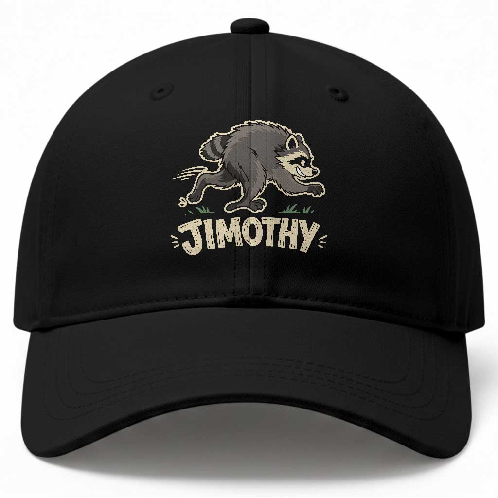 Funny Running Jimothy the Raccoon Baseball Cap Viral Seattle Trash Panda Meme TS02 Print Your Wear
