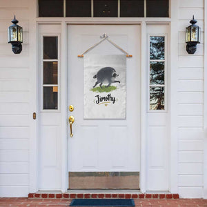 Cute Running Jimothy the Raccoon Garden Flag Viral Seattle Trash Panda Meme TS02 Print Your Wear