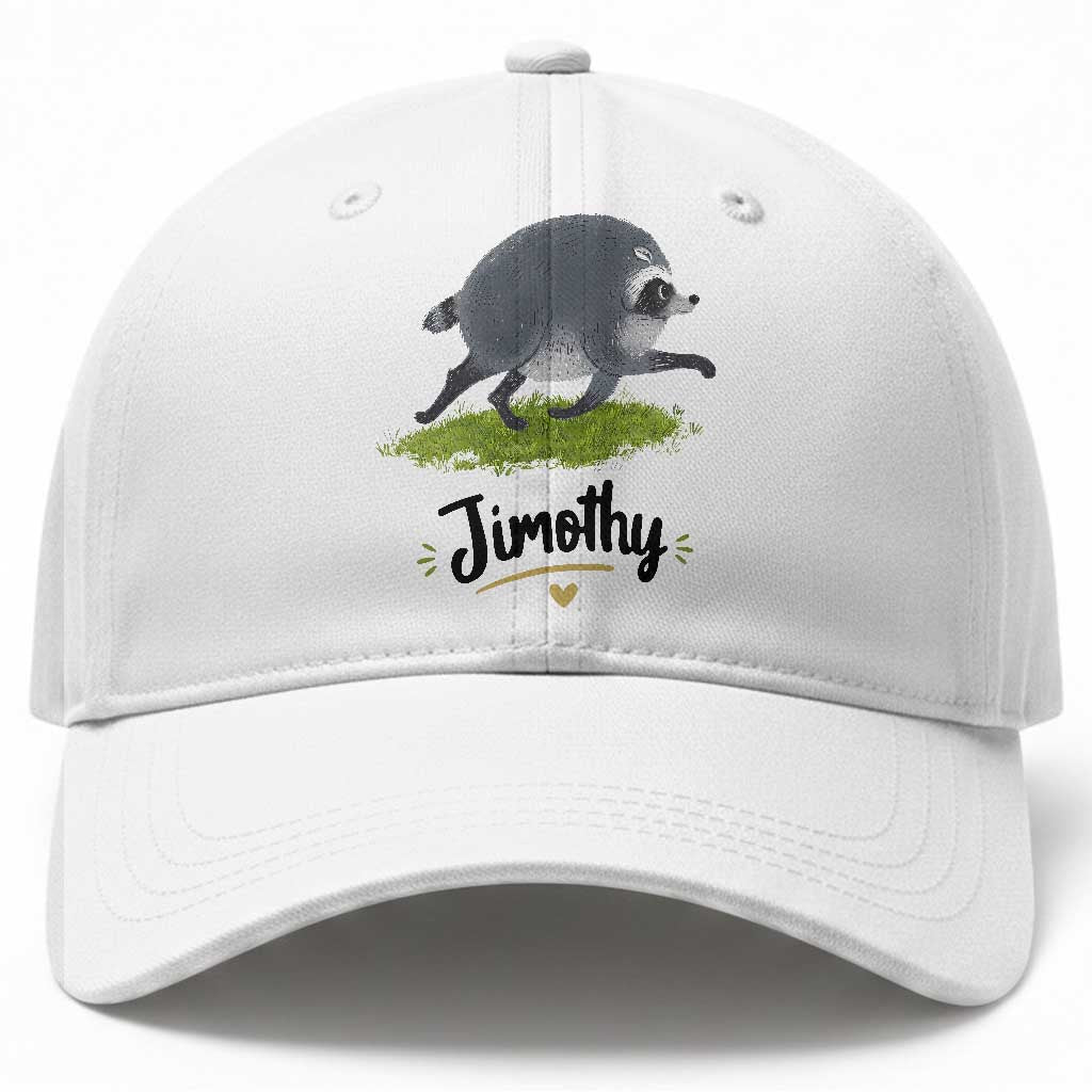 Cute Running Jimothy the Raccoon Baseball Cap Viral Seattle Trash Panda Meme TS02 Print Your Wear