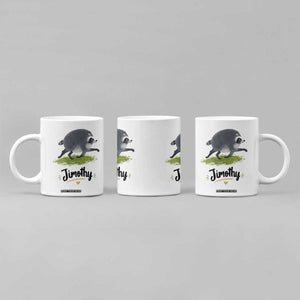 Cute Running Jimothy the Raccoon Coffee Mug Viral Seattle Trash Panda Meme TS02 Print Your Wear