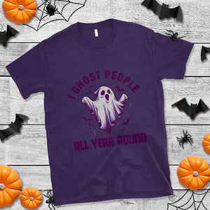 Funny Boo Sheet T Shirt I Ghost People All Year Round Spooky Ghost Halloween Costume TS02 Purple Print Your Wear