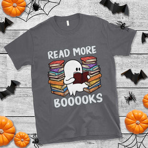 Halloween Reading T Shirt Read More Books Cute Ghost Boo Sheet TS02 Charcoal Print Your Wear