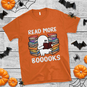 Halloween Reading T Shirt Read More Books Cute Ghost Boo Sheet TS02 Orange Print Your Wear