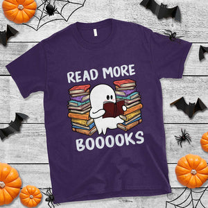 Halloween Reading T Shirt Read More Books Cute Ghost Boo Sheet TS02 Purple Print Your Wear