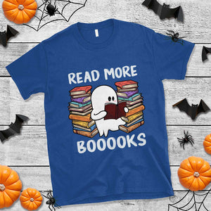 Halloween Reading T Shirt Read More Books Cute Ghost Boo Sheet TS02 Royal Blue Print Your Wear