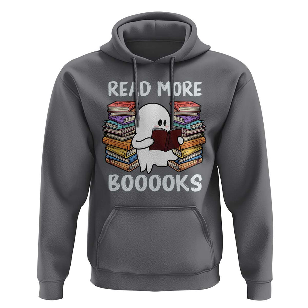 Halloween Reading Hoodie Read More Books Cute Ghost Boo Sheet TS02 Charcoal Print Your Wear
