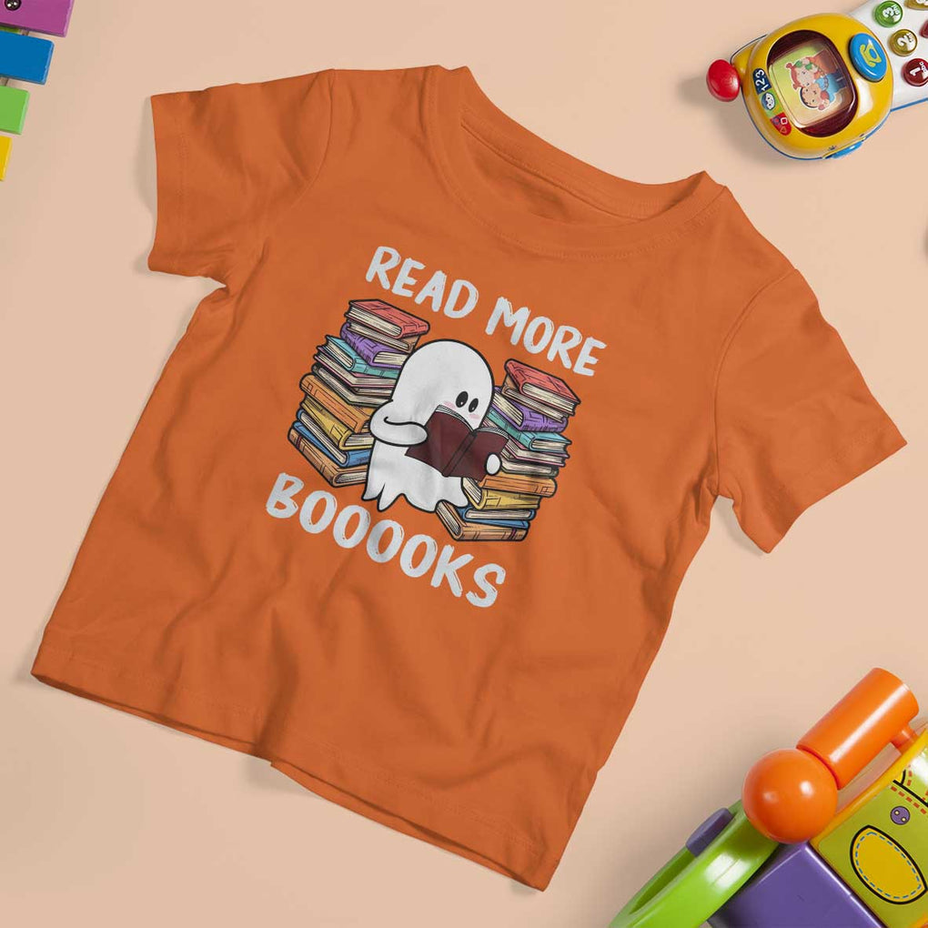 Halloween Reading T Shirt For Kid Read More Books Cute Ghost Boo Sheet TS02 Orange Print Your Wear