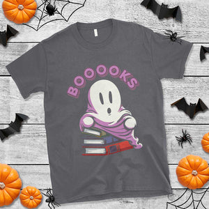 Halloween Reading T Shirt Booooks Cute Ghost Boo Sheet TS02 Charcoal Print Your Wear