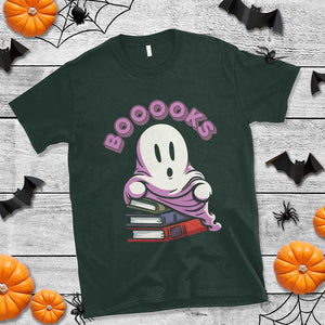 Halloween Reading T Shirt Booooks Cute Ghost Boo Sheet TS02 Dark Forest Green Print Your Wear