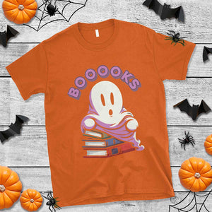 Halloween Reading T Shirt Booooks Cute Ghost Boo Sheet TS02 Orange Print Your Wear