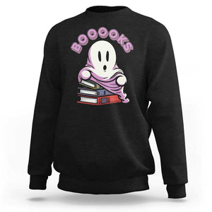 Halloween Reading Sweatshirt Booooks Cute Ghost Boo Sheet TS02 Black Print Your Wear