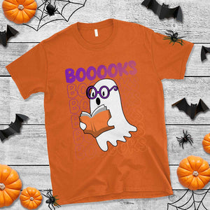 Halloween Reading T Shirt Booooks Cute Ghost Nerd Boo Sheet TS02 Orange Print Your Wear