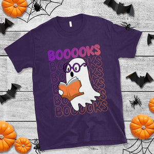 Halloween Reading T Shirt Booooks Cute Ghost Nerd Boo Sheet TS02 Purple Print Your Wear