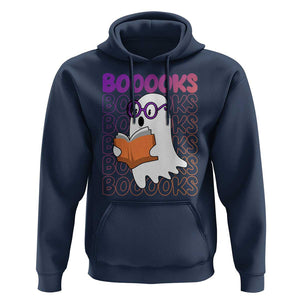 Halloween Reading Hoodie Booooks Cute Ghost Nerd Boo Sheet TS02 Navy Print Your Wear