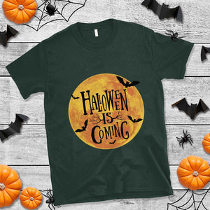 Halloween Season T Shirt Spooky Season Is Coming Scary Night TS02 Dark Forest Green Print Your Wear