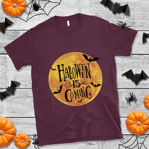 Halloween Season T Shirt Spooky Season Is Coming Scary Night TS02 Maroon Print Your Wear