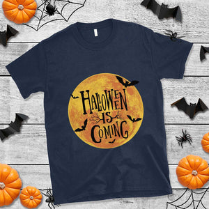 Halloween Season T Shirt Spooky Season Is Coming Scary Night TS02 Navy Print Your Wear