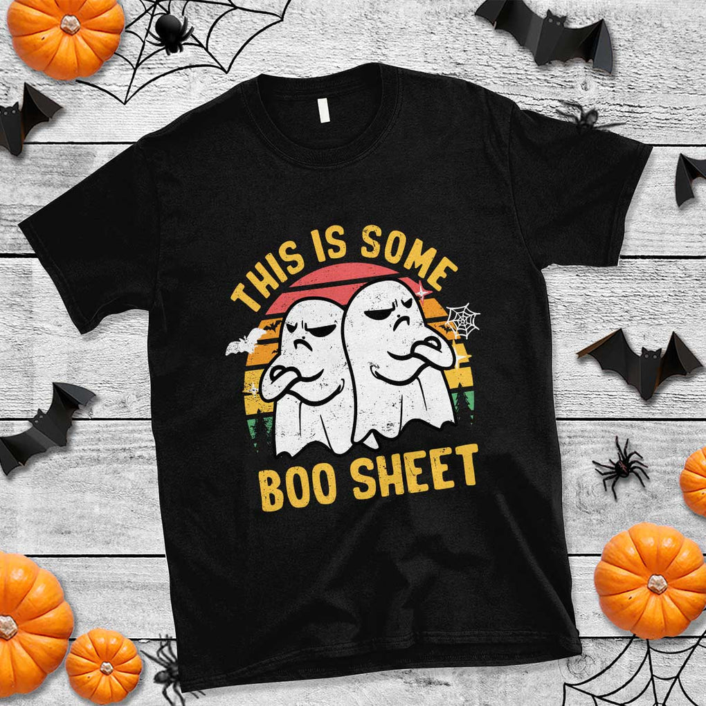 Funny Boo Sheet T Shirt Funny Halloween Boo Ghost Costume This is Double Boo Sheet TS02 Black Print Your Wear