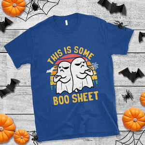 Funny Boo Sheet T Shirt Funny Halloween Boo Ghost Costume This is Double Boo Sheet TS02 Royal Blue Print Your Wear