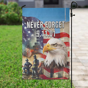 Never Forget 911 Patriotic Memorial Garden Flag American Flag Bald Eagle First Responder Tribute TS02 Print Your Wear