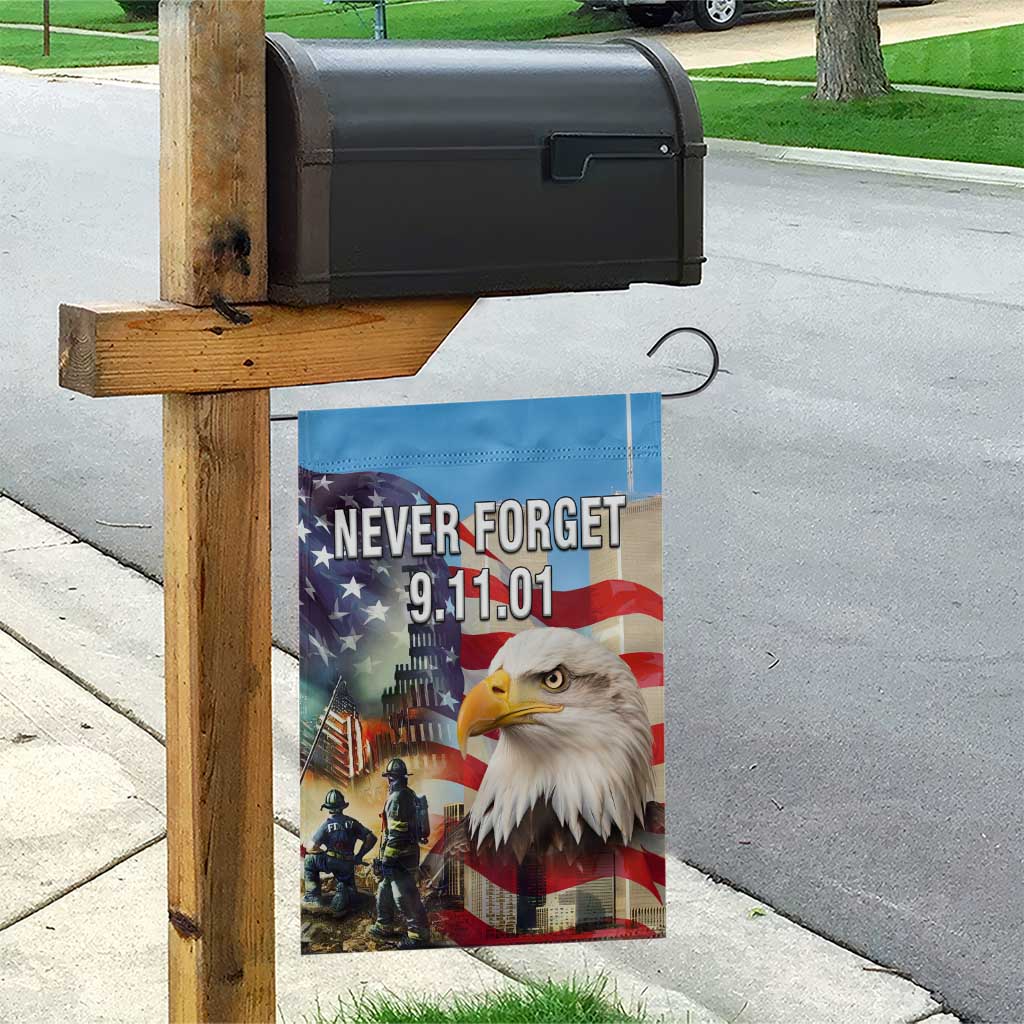 Never Forget 911 Patriotic Memorial Garden Flag American Flag Bald Eagle First Responder Tribute TS02 Print Your Wear