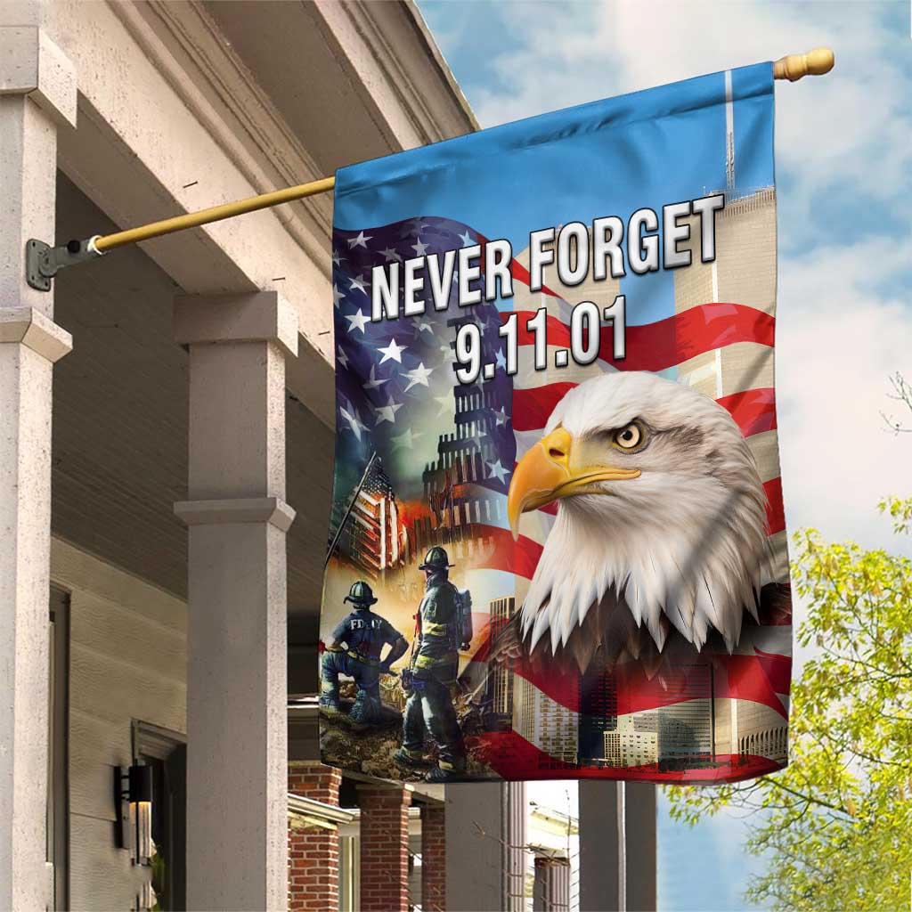Never Forget 911 Patriotic Memorial Garden Flag American Flag Bald Eagle First Responder Tribute TS02 Print Your Wear
