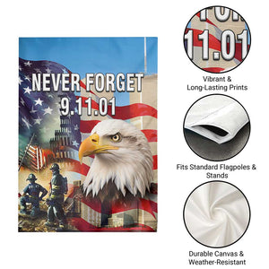 Never Forget 911 Patriotic Memorial Garden Flag American Flag Bald Eagle First Responder Tribute TS02 Print Your Wear