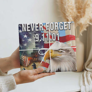 Never Forget 911 Patriotic Memorial Wrapping Paper Roll American Flag Bald Eagle First Responder Tribute TS02 Print Your Wear