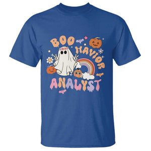 Behavior Analyst Halloween Boo Sheet T Shirt Boo-Havior Analyst ABA RBT BCBA Therapist TS02 Royal Blue Print Your Wear