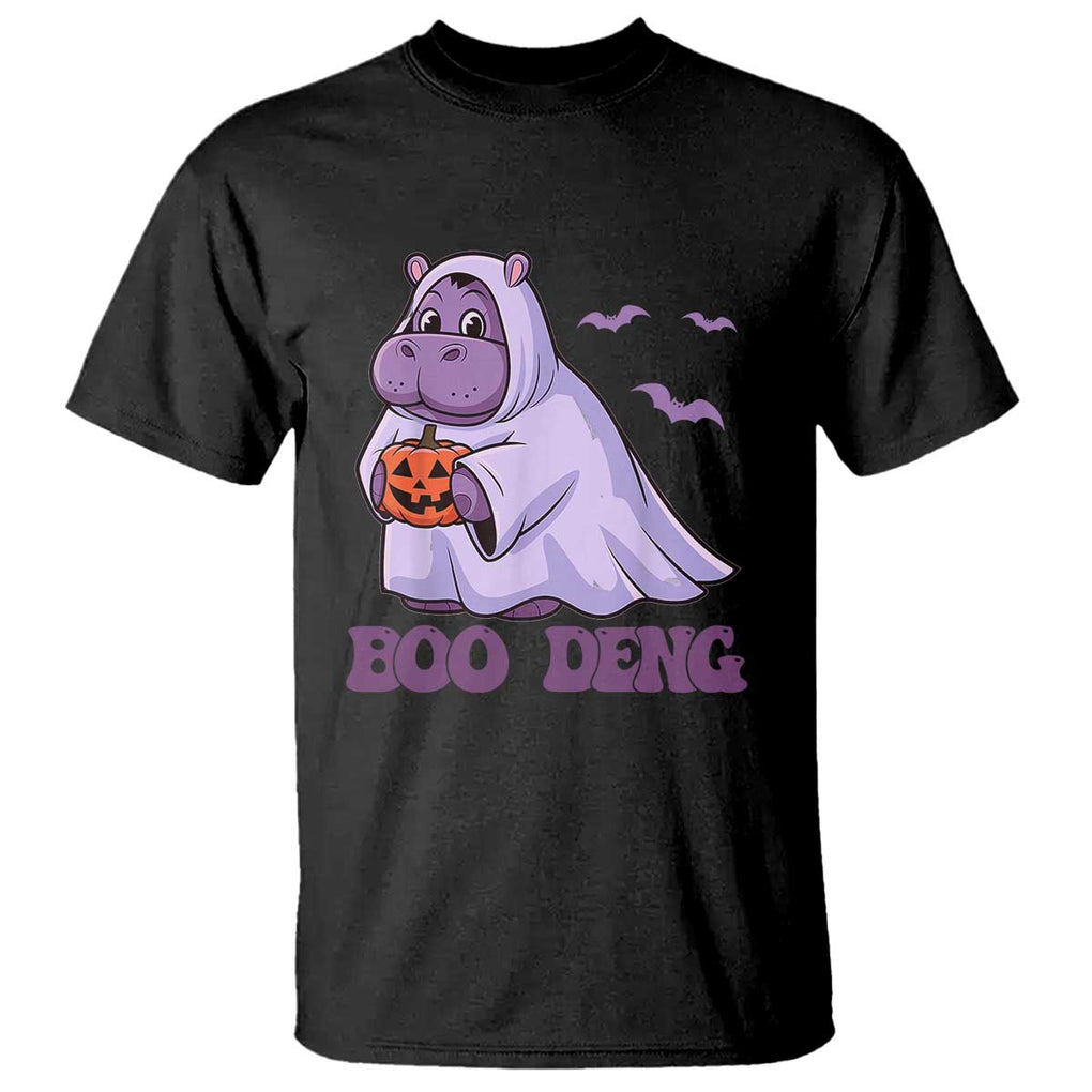 Baby Hippo Moo Deng T Shirt Boo-deng Halloween Cute Pygmy Hippopotamus TS02 Black Print Your Wear