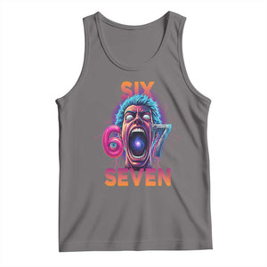 Mason 67 Chaos Edition Tank Top Psychedelic Screaming Six Seven Meme TS02 Deep Heather Print Your Wear