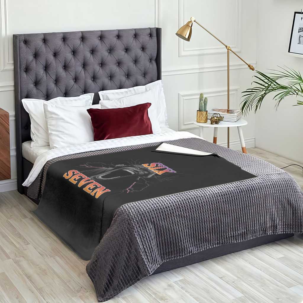Mason 67 Kid Meme Throw Blanket Devil Edit Viral Six Seven Scream TS02 Print Your Wear