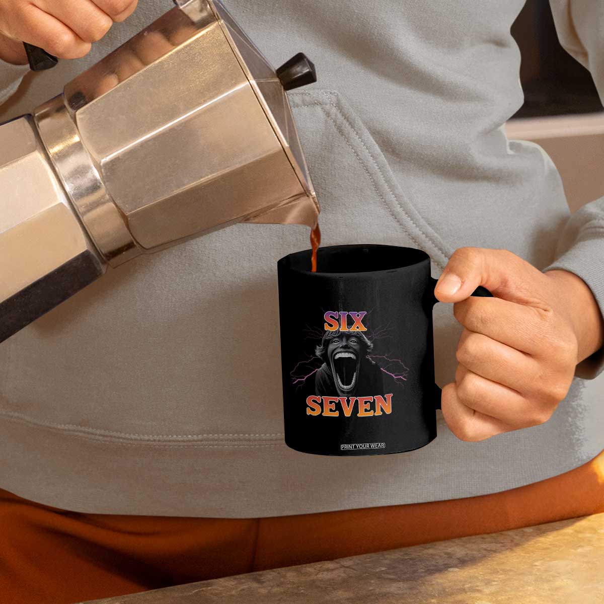 Mason 67 Kid Meme Coffee Mug Devil Edit Viral Six Seven Scream TS02 Print Your Wear
